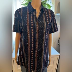 Small VatPav short sleeved button up shirt! An adorable patterned shirt!